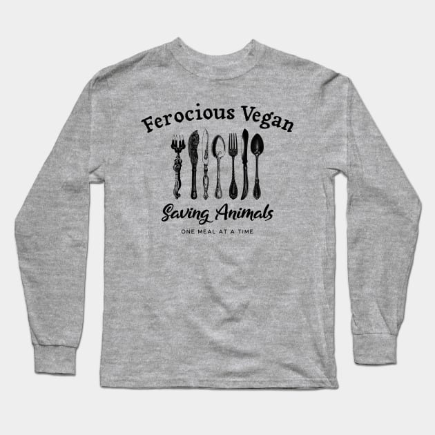 Ferocious Vegan Long Sleeve T-Shirt by DutchJules